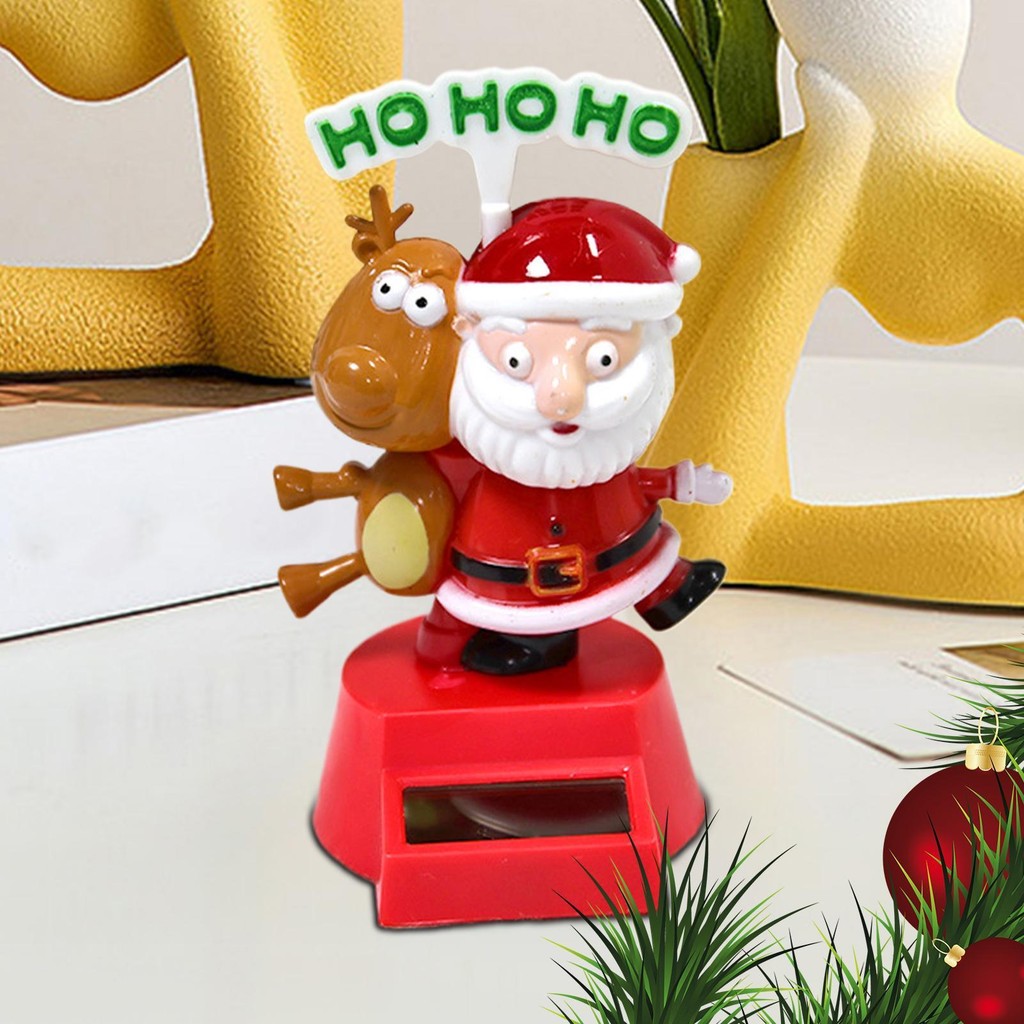 Santa Claus Solar Powered Rocking Doll Christmas Swinging Bobblehead ...