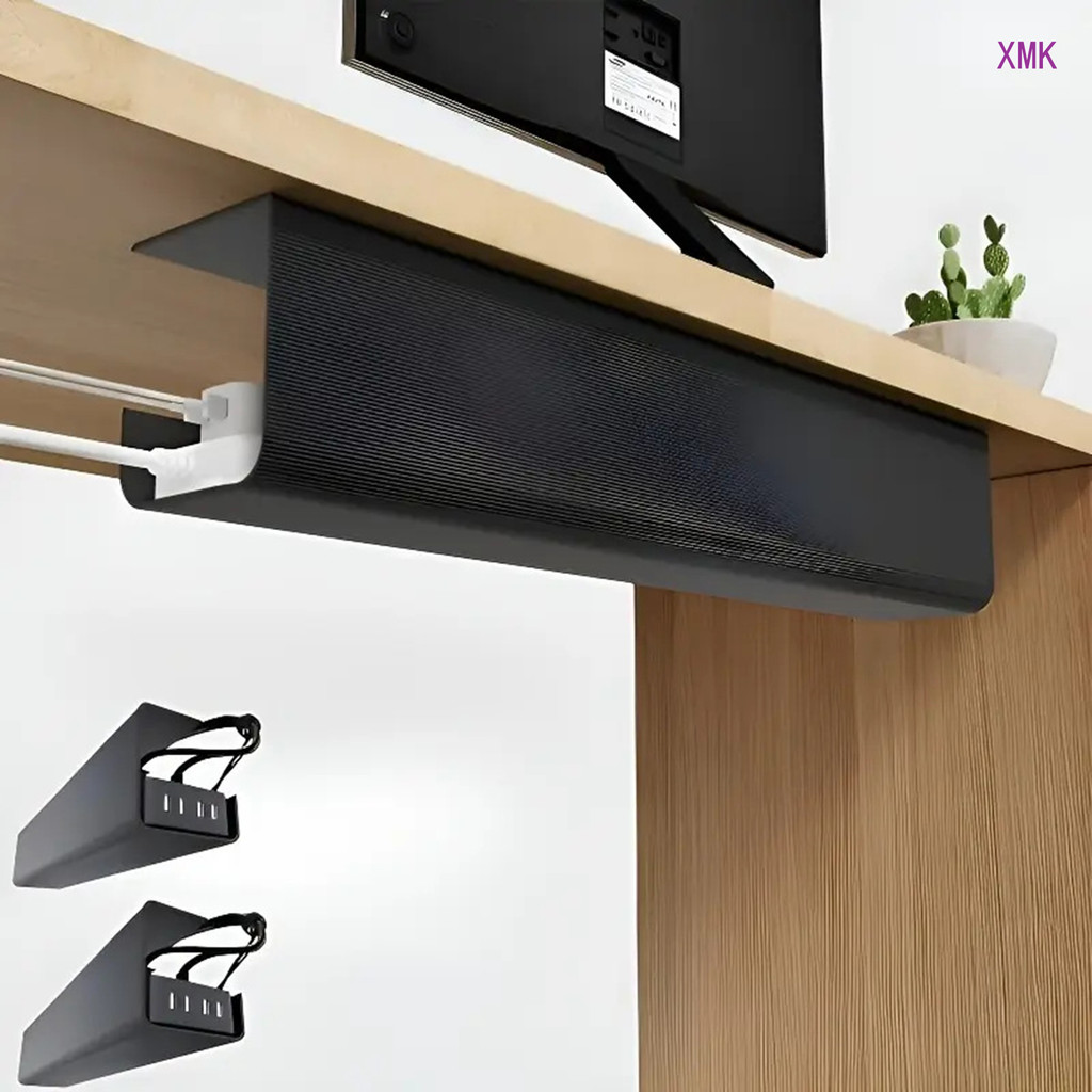 XMK Under Desk Cable Management Under Table Cable Tray No-Drill Cord ...