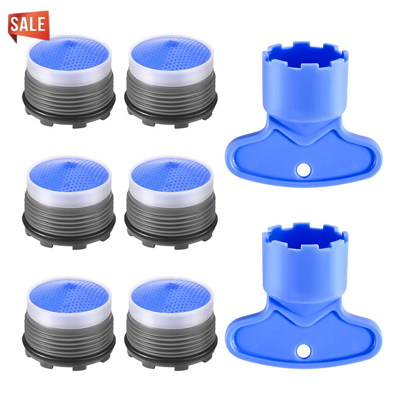 6 Pieces Faucet Cache Aerators With Faucet Aerator Removal Tool 18.5 Mm ...