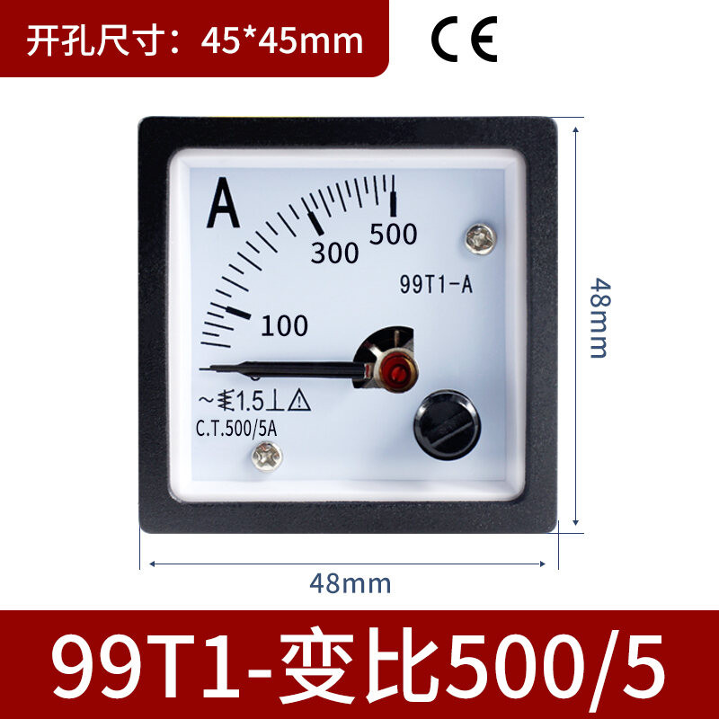 Mechanical Pointer Type AC Current Voltage Meter 45*45 250V 300V 1A 2A ...