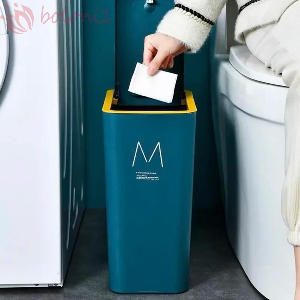 [COD] Trash Bin, Plastic Rectangular Trash Can, Garbage Bin Nordic with ...
