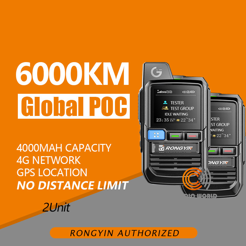 RONGYIN R280 Network Walkie Talkie 2Set POC Radio Unlimited Distance ...