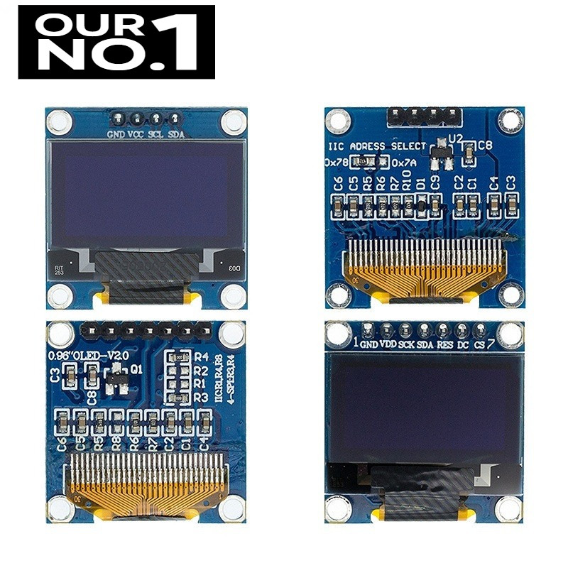 0.96 inch IIC SPI Serial 7/4Pin White/Blue/Yellow Blue/ OLED Display ...