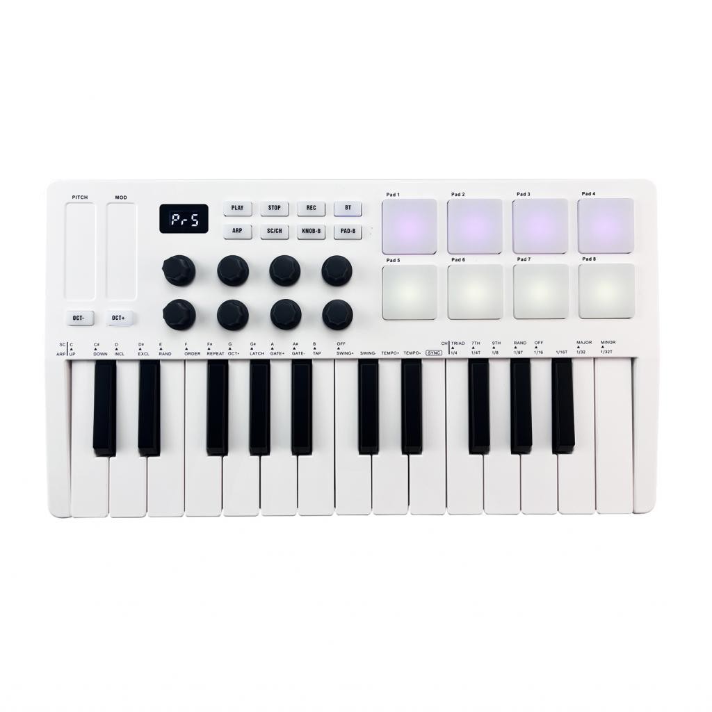 25-Key Control Keyboard Mini Portable USB Controller with 25 Velocity ...