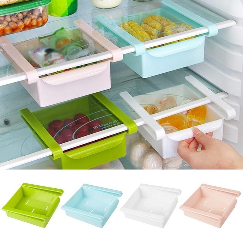 Slide Kitchen Fridge Freezer Space Saver Organizer Storage Rack Shelf ...