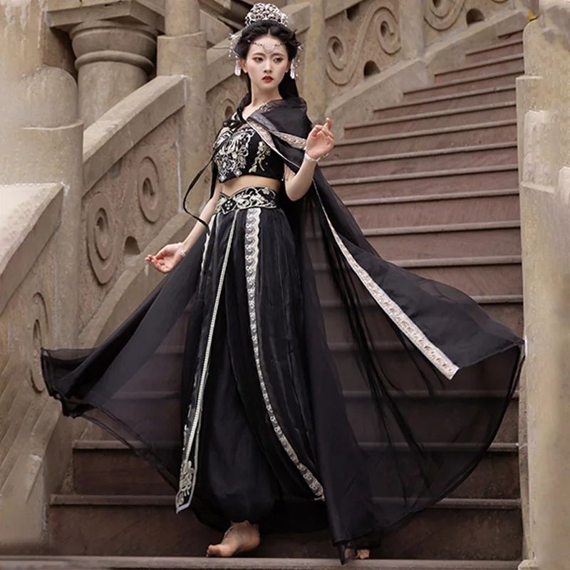 female Hanfu exotic style Han elements retro elegant gorgeous dance ...