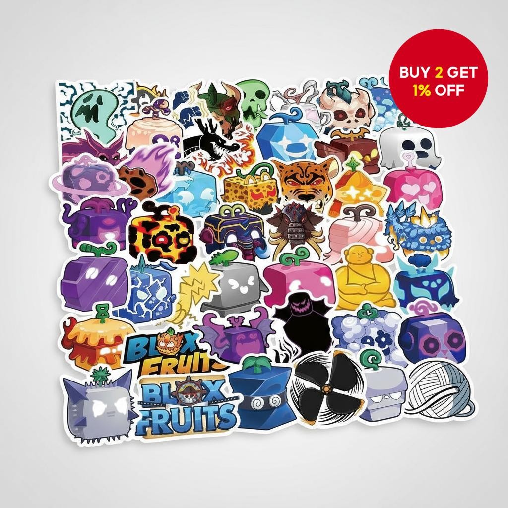 60/50pcs Blox Fruits Game Stickers, Waterproof Graffiti Decals for ...