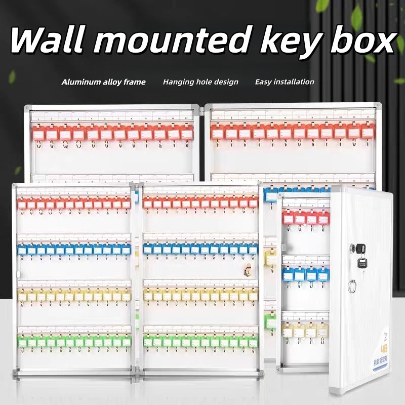 Key Lock Box Cabinet Key Organizer Wall Mount Key Holder Key with Tags ...