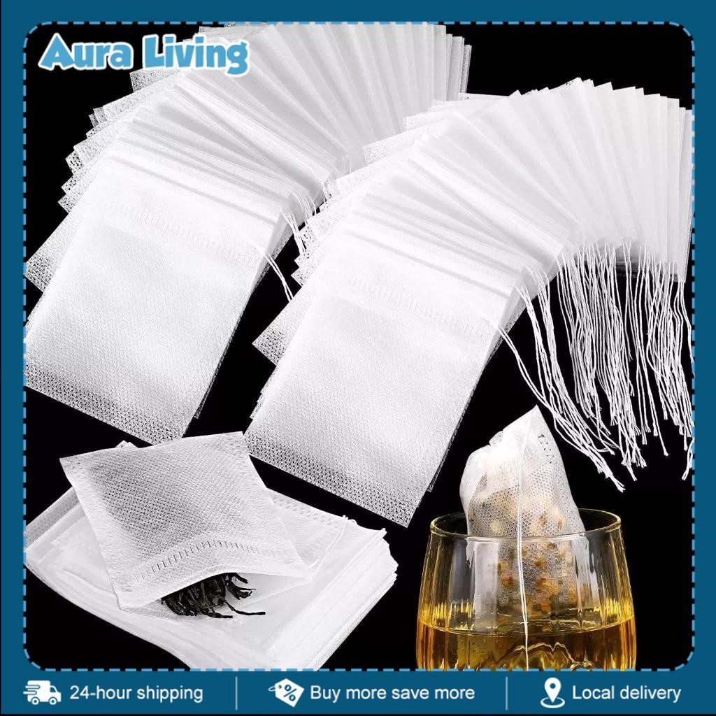 200PCS Tea Bags with String Filter Pouch Bag Herb Coffee Drip Bag For ...