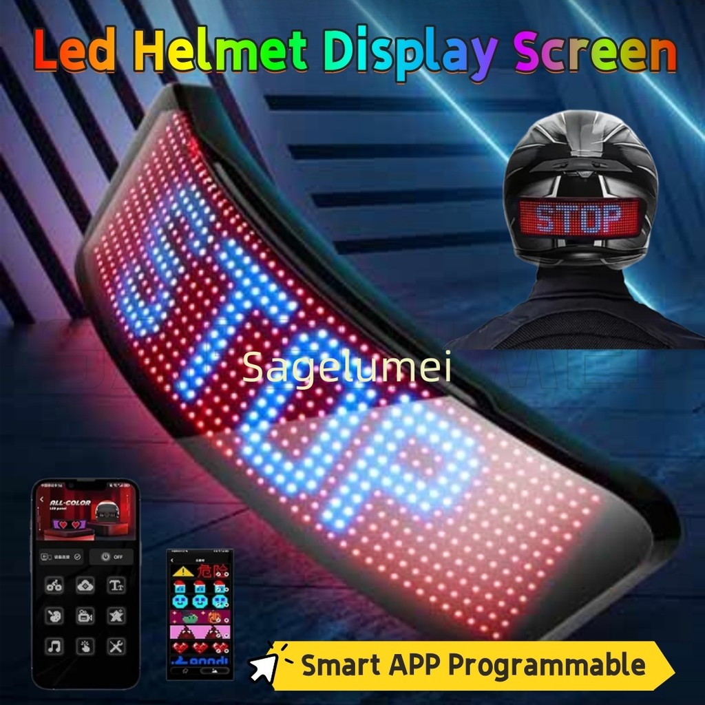 Smart APP Programmable LED Screen Led Helmet Display Motorcycle Helmet ...