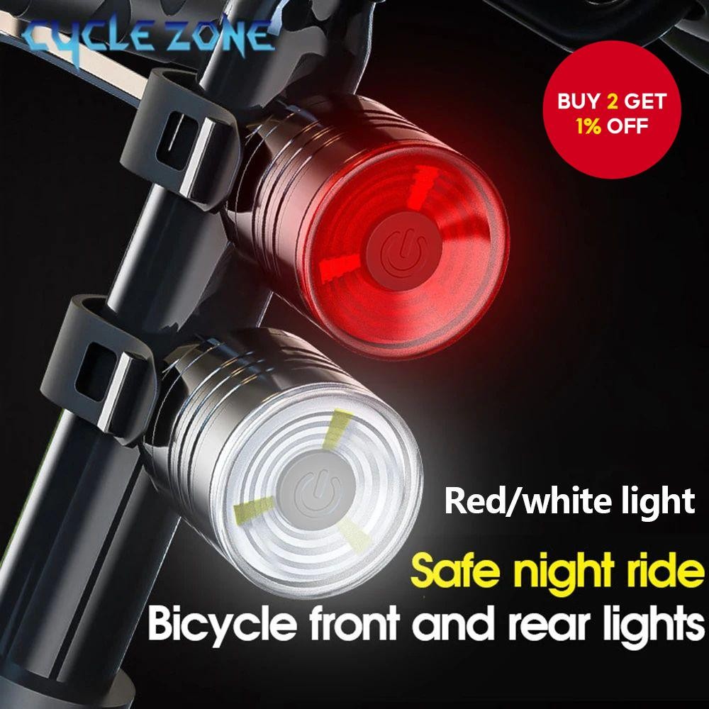 Bike Front Rear Light Set Cycling Rear Taillight for Helmet Seatpost ...