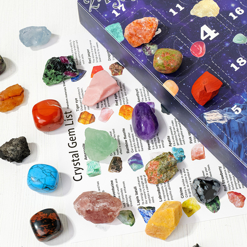 Crystal Rough Stone Ore Dongdongle Christmas 24 Days Countdown Children ...