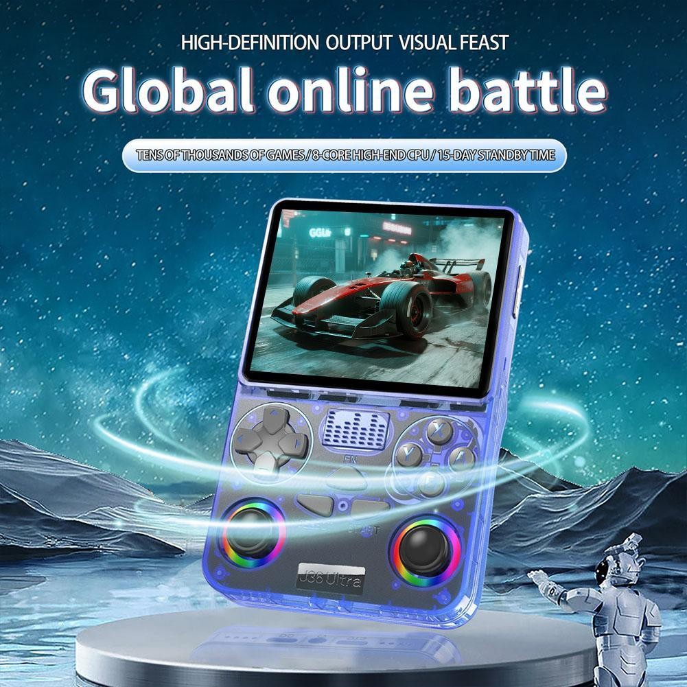J36 Retro Handheld Game Console, 3.5 Inch IPS Portable Arcade Player ...