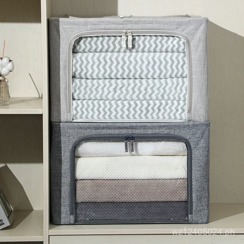 Storage Box for Clothes with Large Window, Foldable Quilt Organizer ...