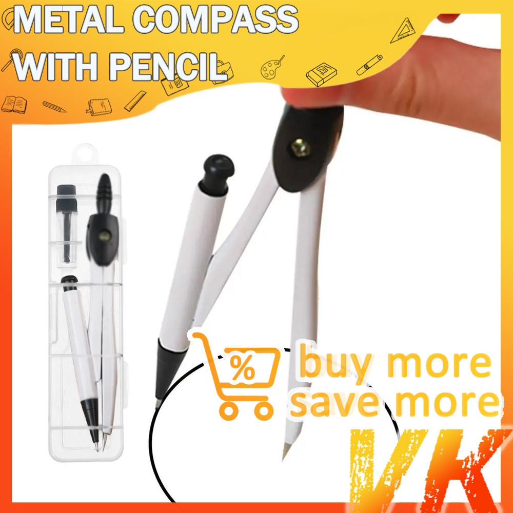 VK Drawing Compass Students Stationery Geometry School Supplies Math ...