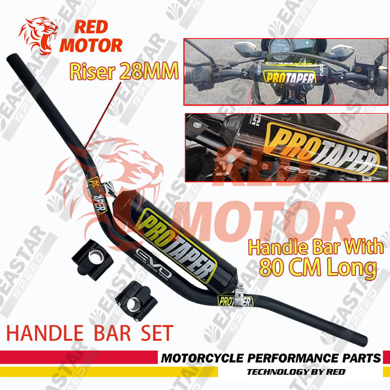 BLACK EVO Handle Bar Evo Protaper *80 Cm Long *Handle Bar With Riser ...