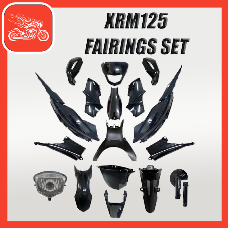 Original Honda XRM 125 Full Fairing Set 7/10/13-in-1 - Red/Black/Blue ...
