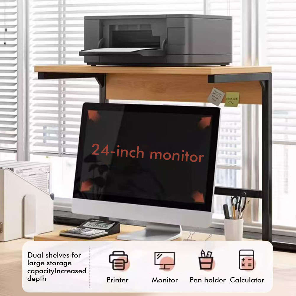 COD⭐ 2-Tier Computer Monitor Riser Printer Stand Storage Shelf Desktop ...