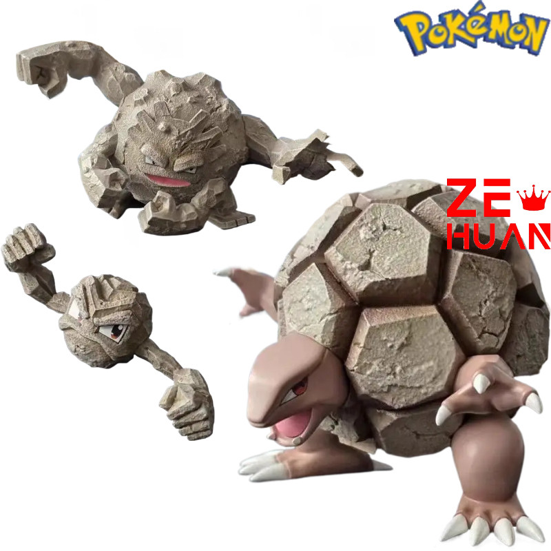 3pcs Anime Pokemon Geodude Model Action Figure Toys Gift | Shopee ...