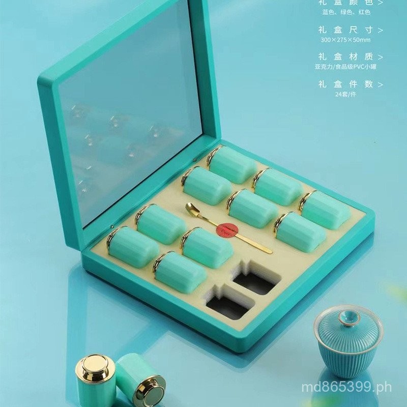 Tea Cake Box Sealed Tea Gift Box Printed Small Jar Window Black Tea ...