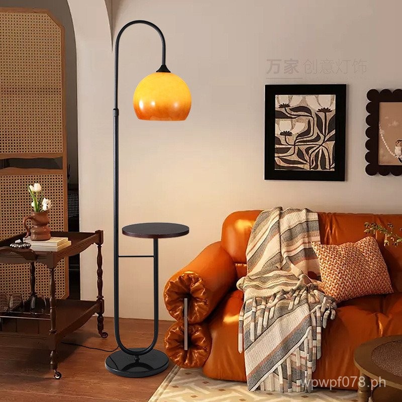 Integrated Desk Lamp Storage Rack Bedroom Ancient Style led Floor Lamp ...