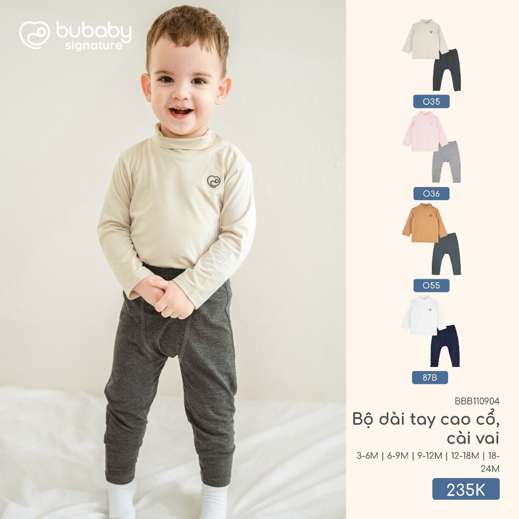 Bubaby BBB110904 Long-sleeved turtleneck set, shoulder strap T9.4 ...