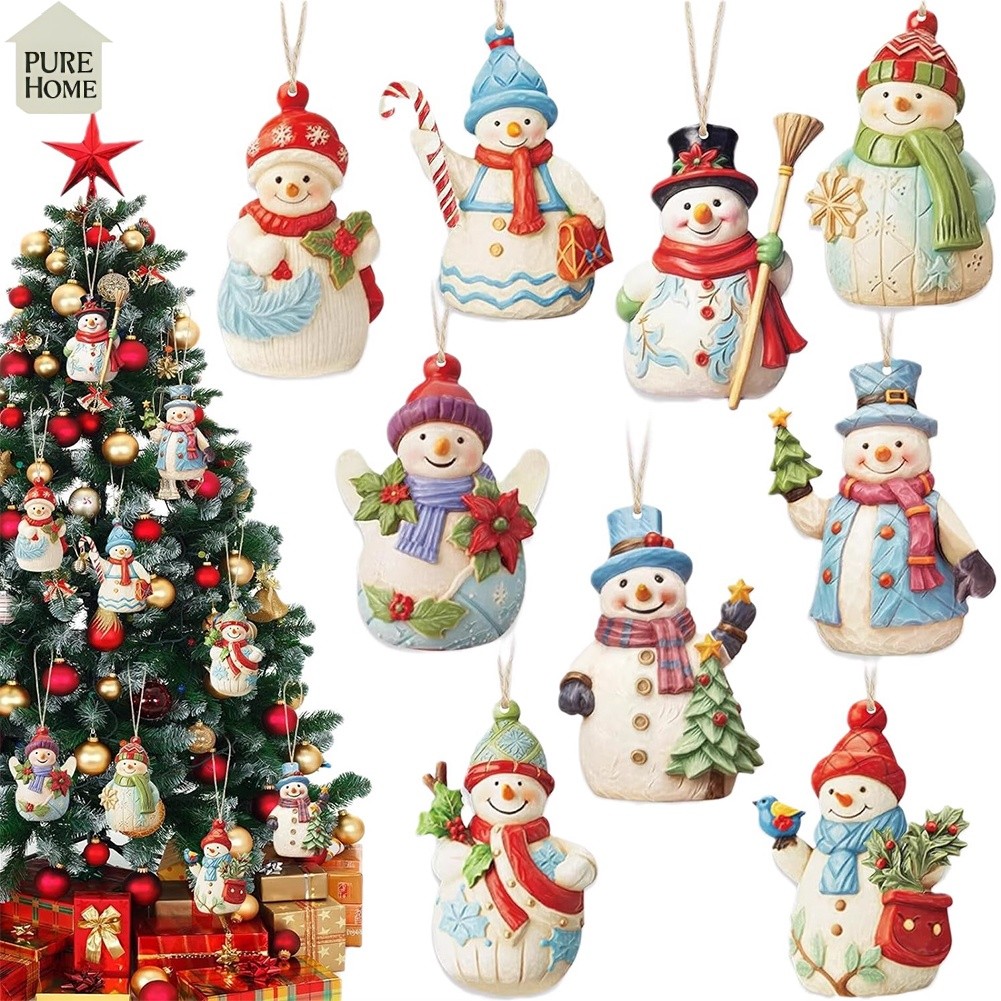 18Pcs Christmas Snowman Hanging Ornaments Christmas Tree Decor with ...