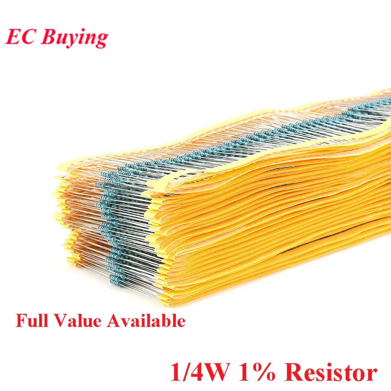 Chanzon 100pcs 1/4W (0.25W) 82K Ohm Metal Film Fixed Resistor 0.01 ±1% Tolerance 82KR MF Through Hole Resistors Current Limiting Rohs Certificated - View #7