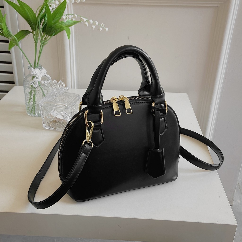 Spring New Style Black Portable Shell Bag Female Bag Shoulder Messenger ...