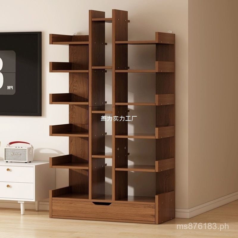 Living Room Simple Children's Bookshelf Storage Rack Solid Wood Study ...