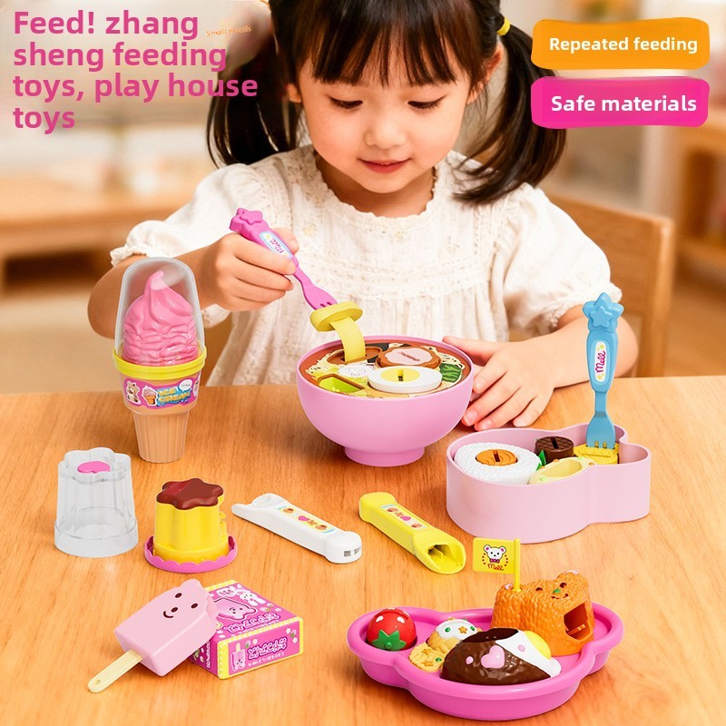 Pudding Feeding Toy Jelly Strawberry Pudding Set Children Play House ...