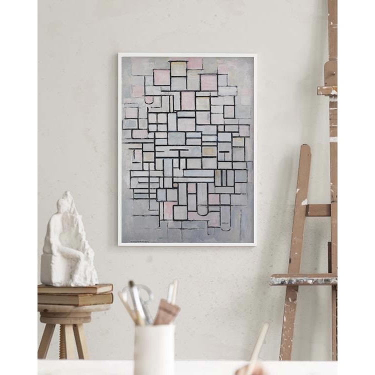 Liveart Mondrian Piet Mondrian Piet Mondrian Dirty Pink Simple Design ...