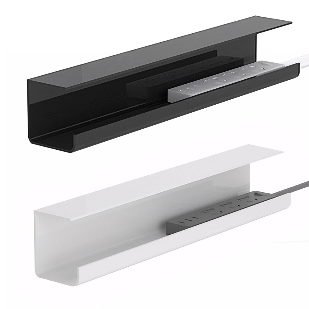 Under Desk Cable Management Tray Self Adhesive Storage Rack Flame ...