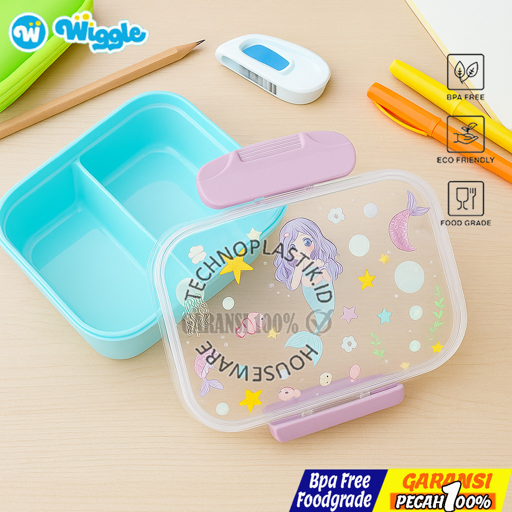 WIGGLE Lunch Box 600Ml Creative Super Children's Lunch Box | Shopee ...