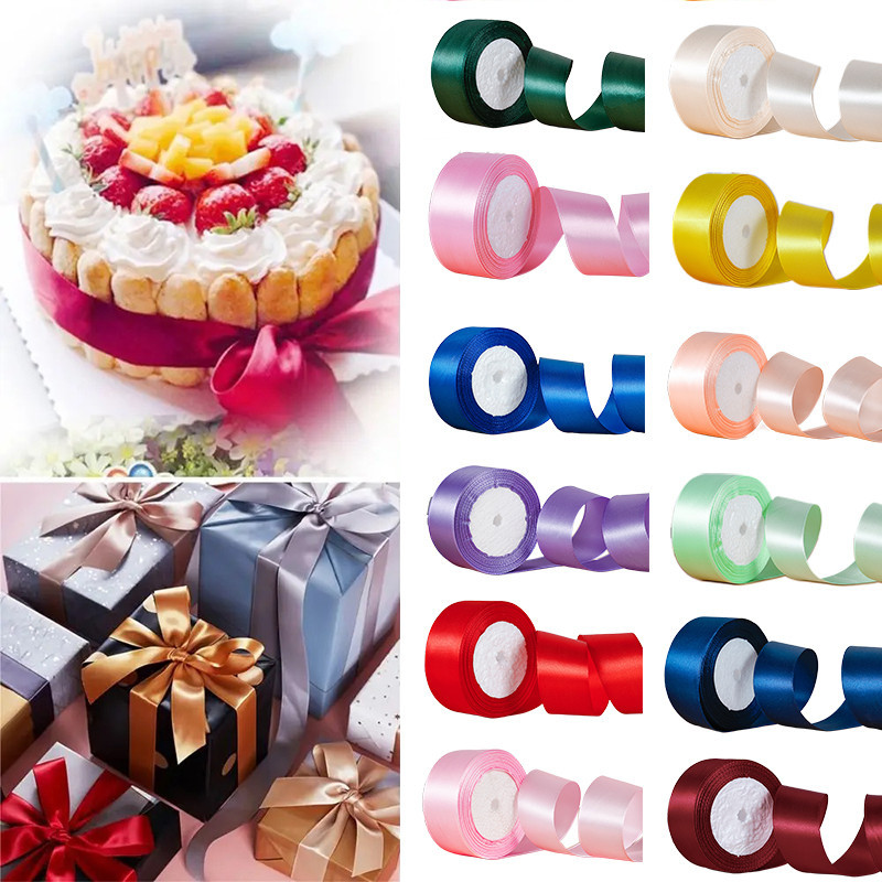 4cm*22m Satin Ribbon Roll Gift Packaging Ribbon Flower Making DIY ...