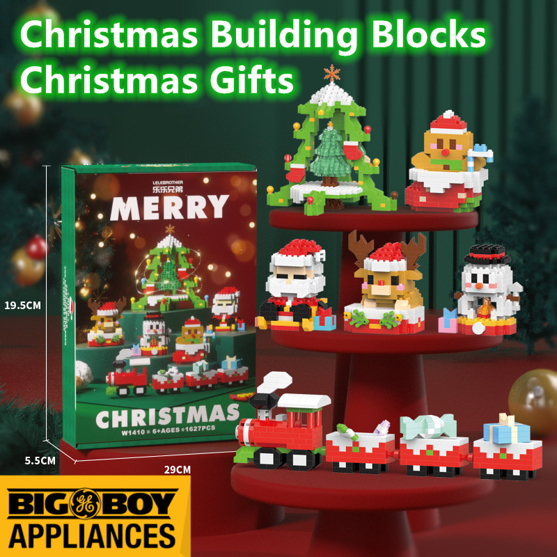 festive educational block kit christmas themed nano bricks childrens ...
