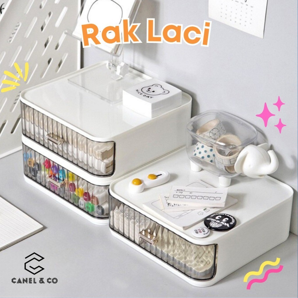 Stackable Drawer Storage Box Desk Organizer Accessories Kotak Laci Meja ...