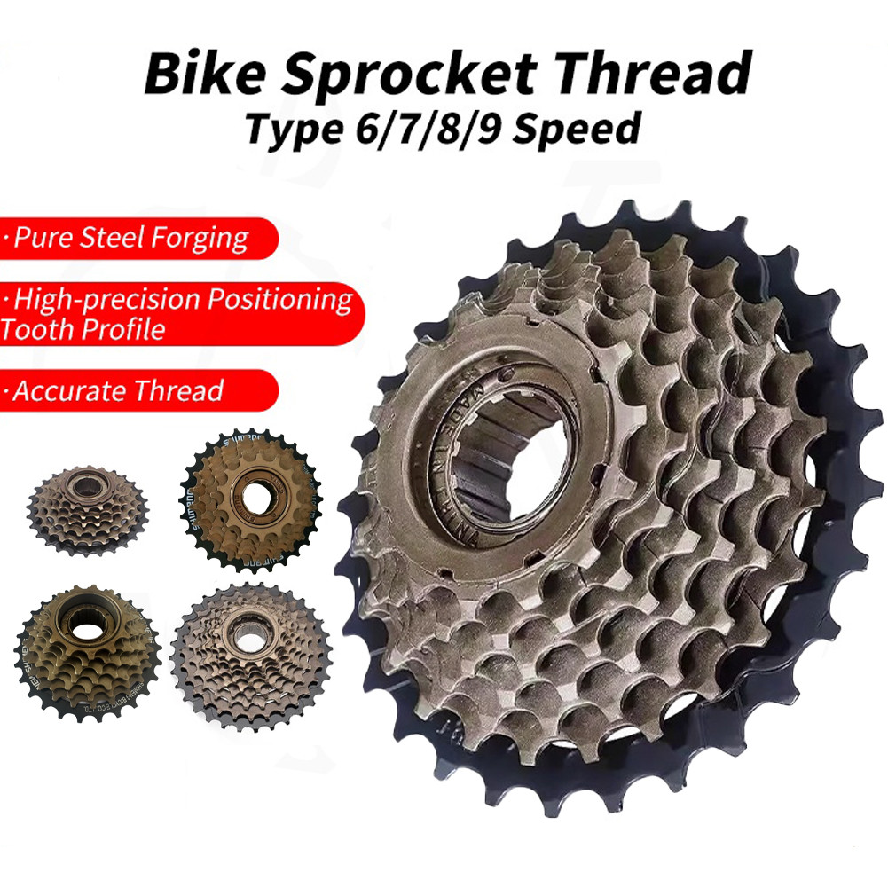 Bike Sprocket Thread Type Cogs 6/7/8/9 Speed MTB Sprocket 14t-28t/13t ...