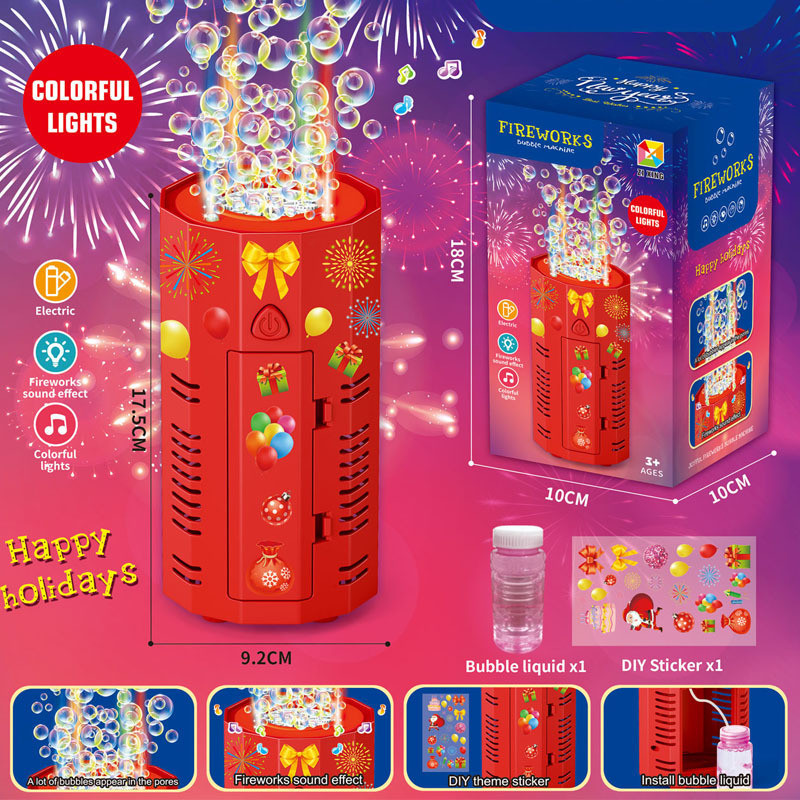 Kids Fireworks Bubble Machine with Light and Sound - Electric Toy for ...