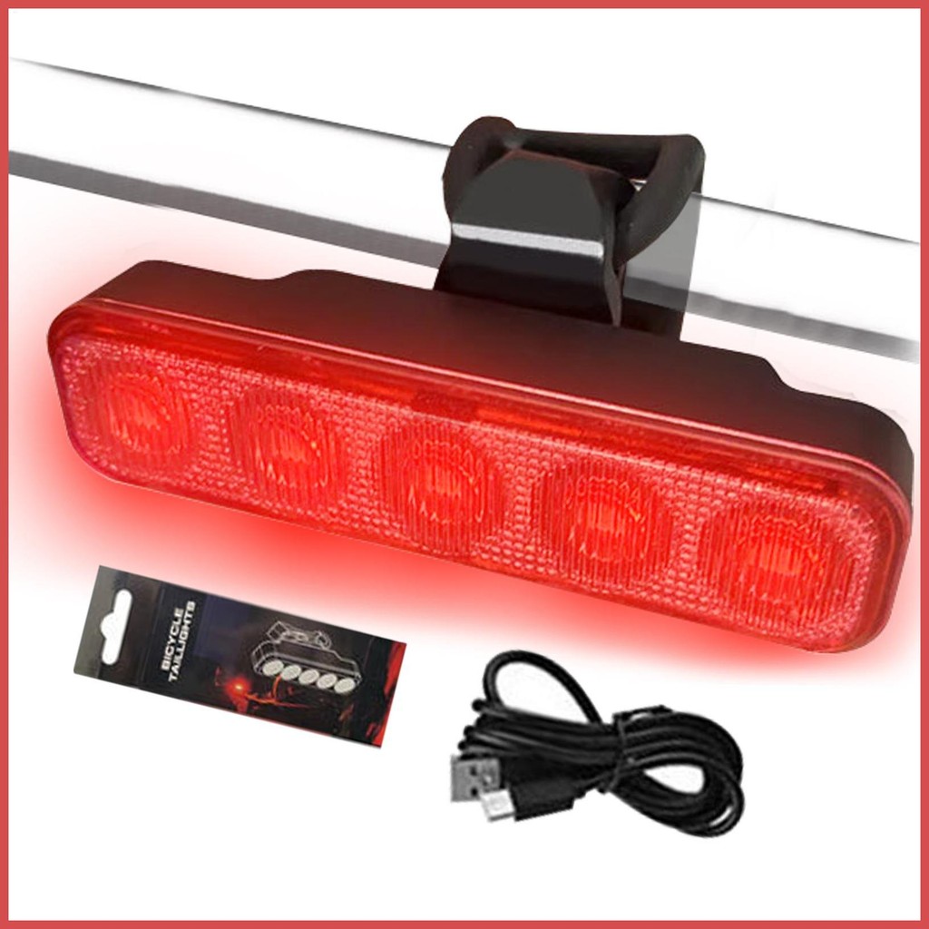 Cycle Rear Light Bright Scooter Brake Rear Light Rechargeable Signals ...