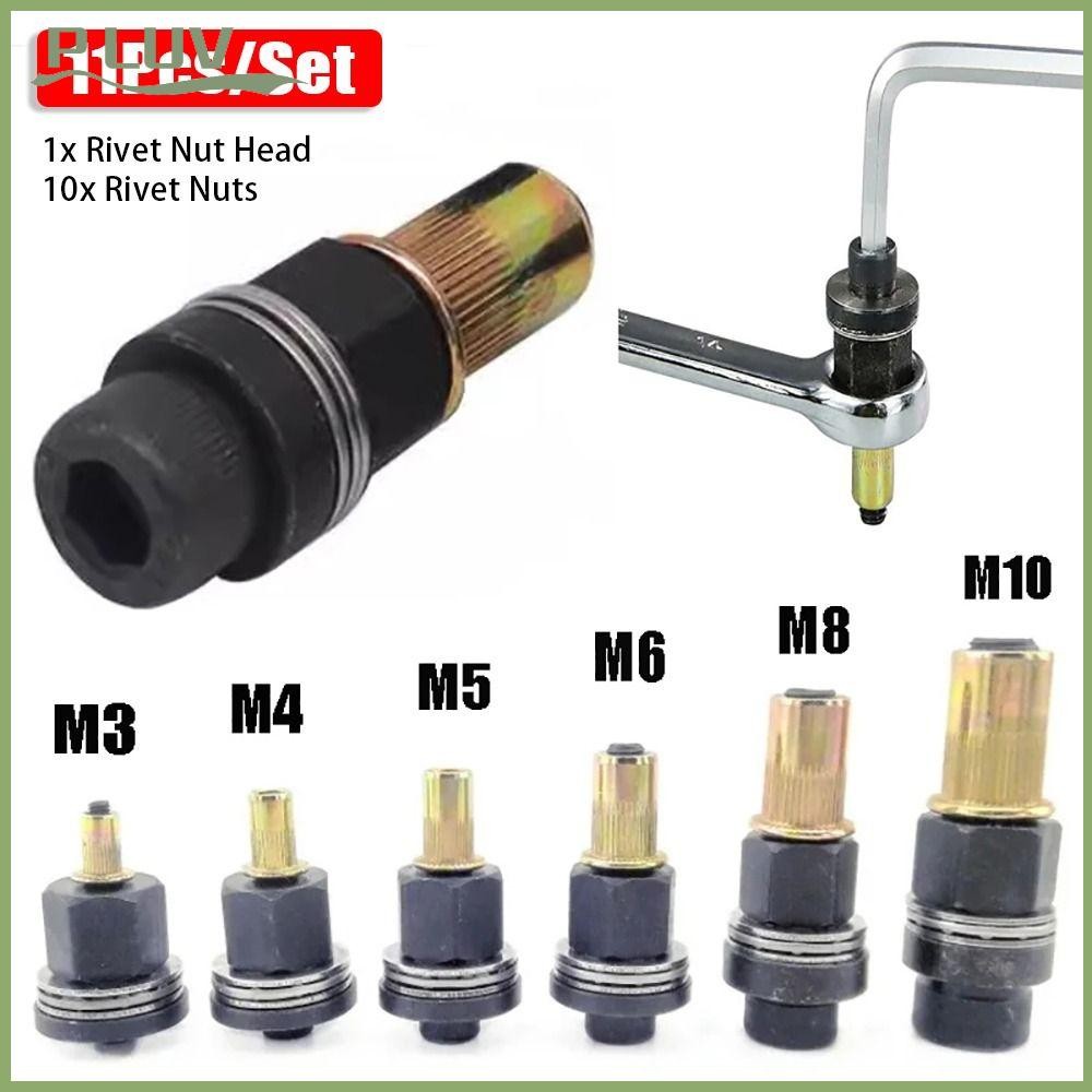 PLUVII 11Pcs/Set Hand Rivet Nut, Easy Installation For Rivet Nut Torch ...