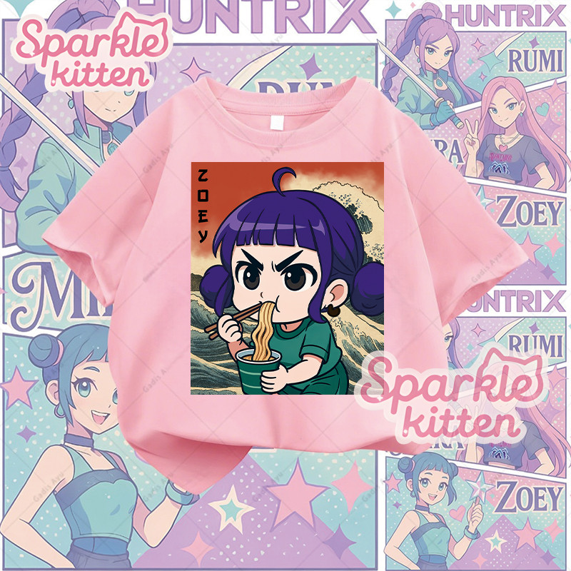 Ensemble 2 Pièces Femme Crop Top + Short - Style KPop Demon Hunters