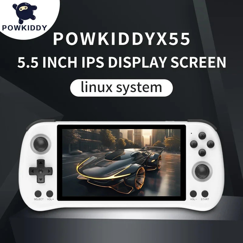 POWKIDDY NEW X55 5.5 INCH IPS Screen RK3566 Handheld Game Console Open ...