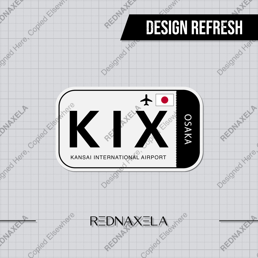 Kansai International Airport Code KIX Sign Sticker Vinyl Sticker ...