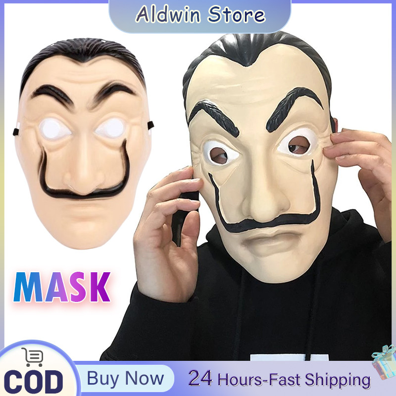 ALD Dali Mask Halloween Money Heist La Casa De Papel Cosplay Carnival ...