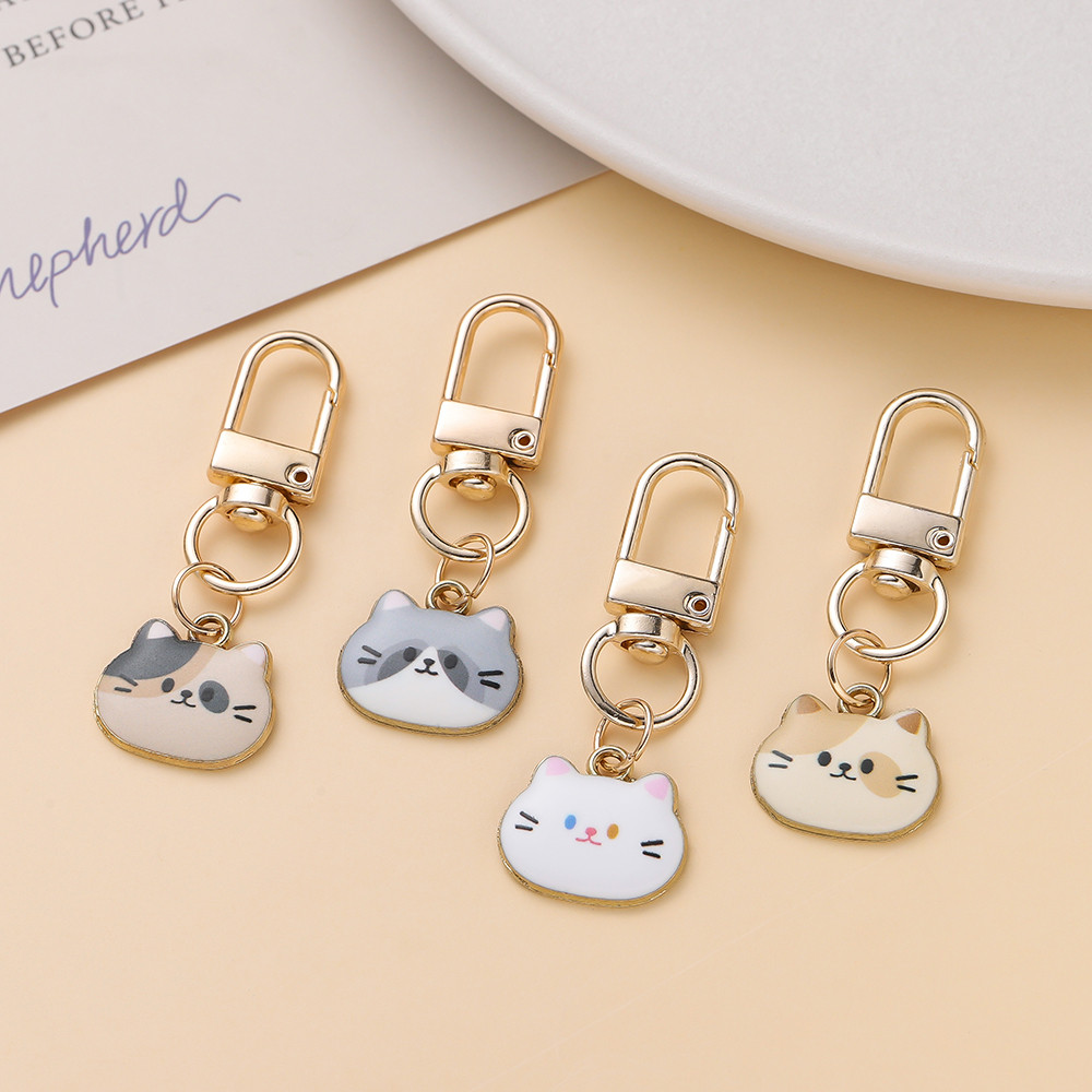ST.KUNKKA Alloy Keychain Cat Pattern Keychain Pendant Backpack Pendant ...