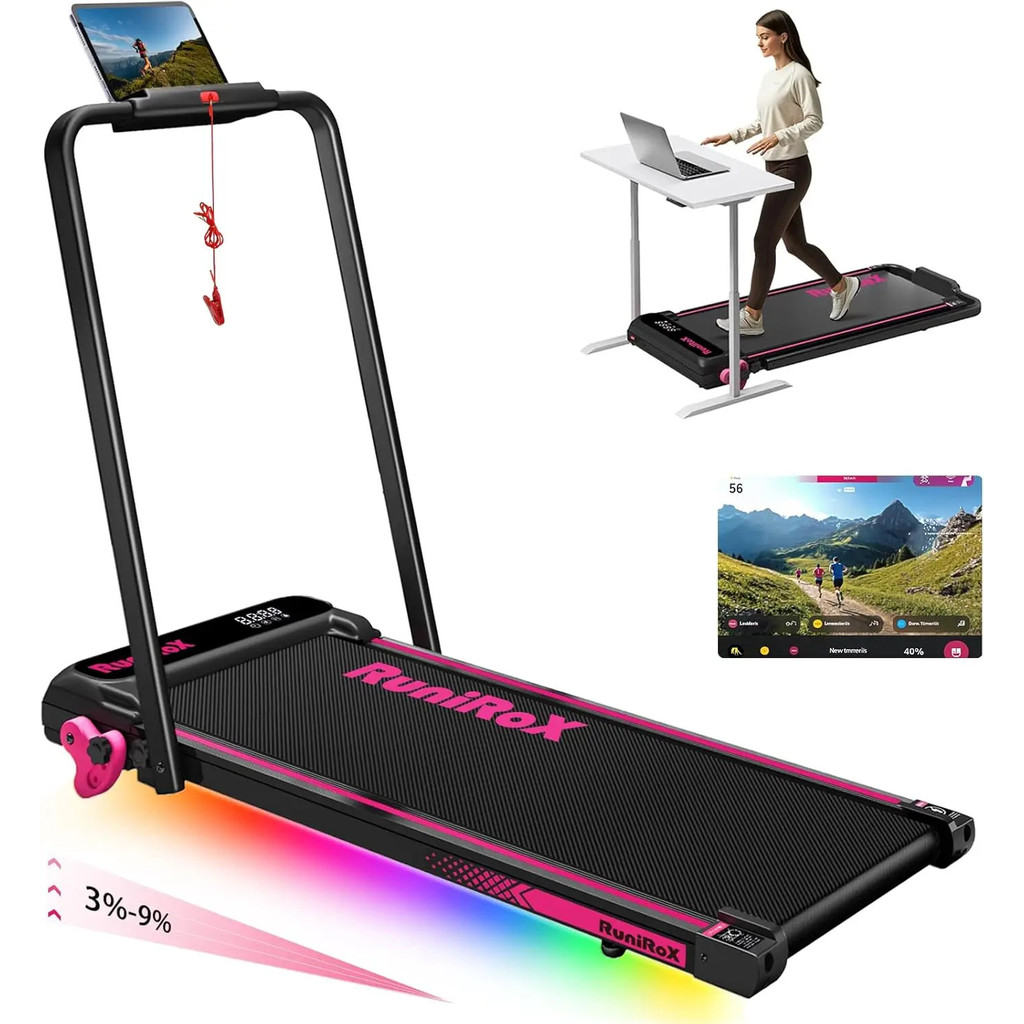 With Incline And Lights, Under Desk Treadmill With Incline For Home ...
