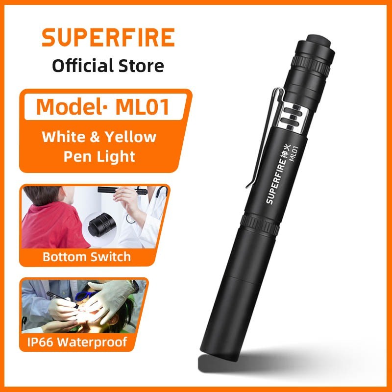 SUPERFIRE ML01 Mini Handy LED Flashlight Hospital Dental Light Oral ...