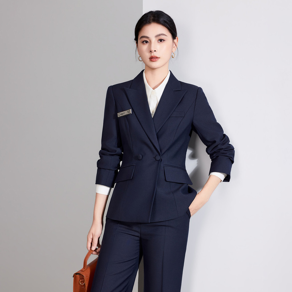 Navy Blue Suit Jacket Women Spring New Style Professional Formal Wear ...