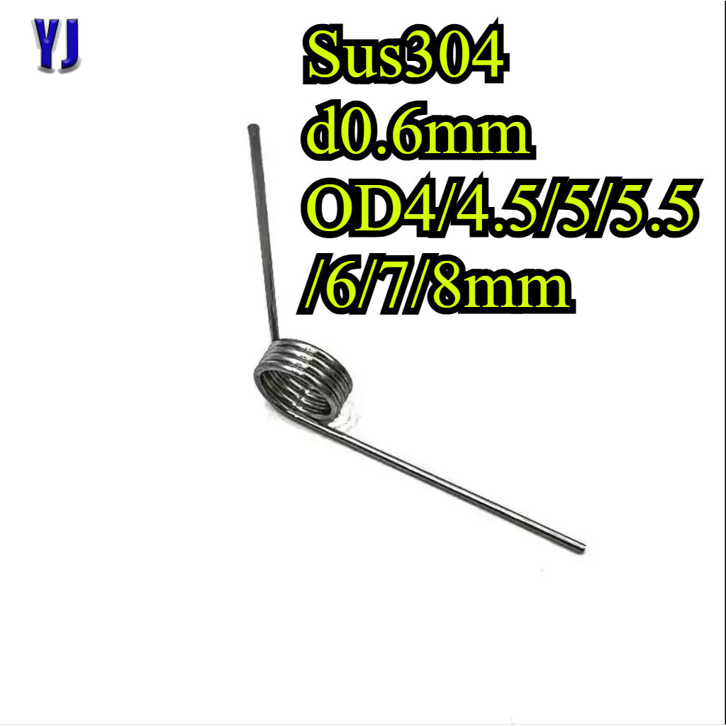 Sus304 Spring Wire na V-Type Helical Torsion Spring, d0.6mm, OD 4/4.5/5 ...